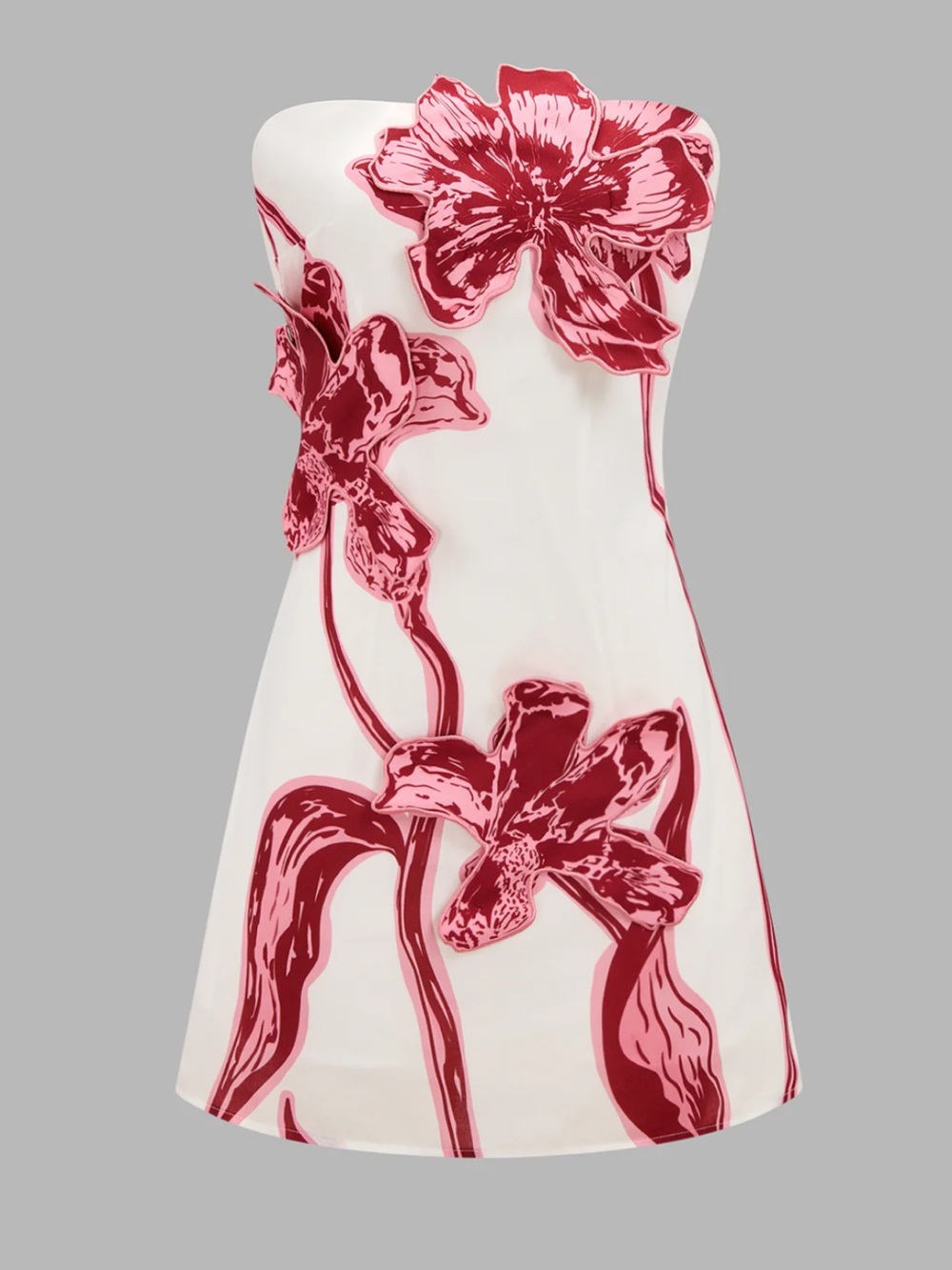 Commense 3D Floral Strapless Mini Dress Size Large NWT- perfect for Homecoming